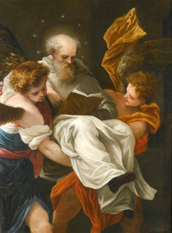 saint peter nolasco carried to the altar by angels